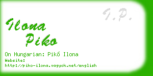 ilona piko business card
